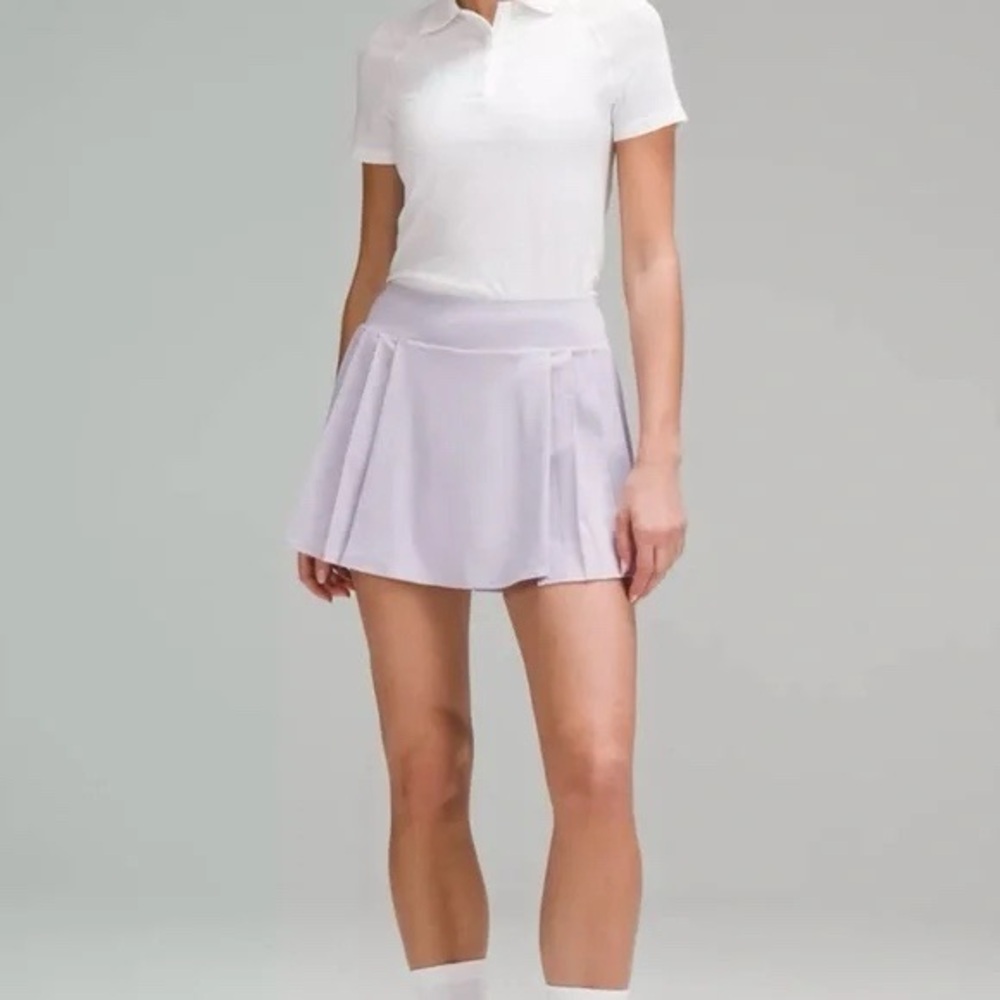 Lululemon Side-Pleat High-Rise Tennis Skirt in Lilac Ether, size 6